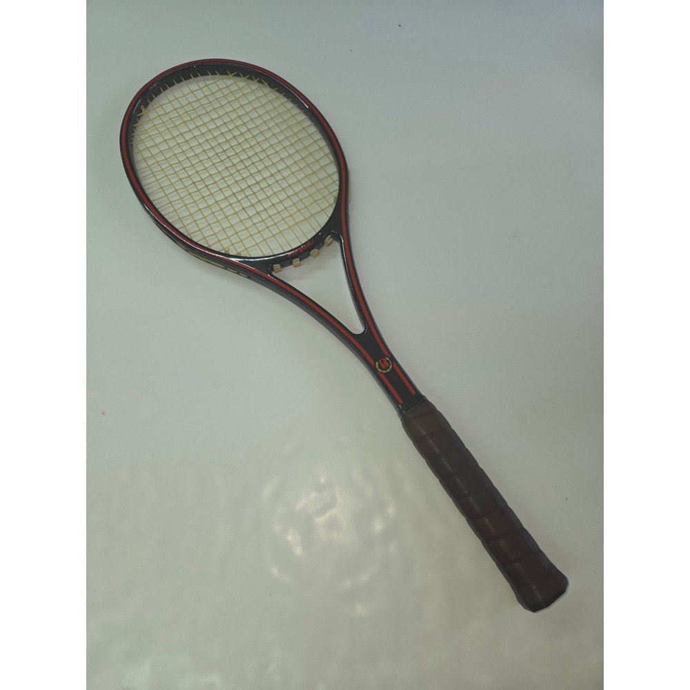 Bancroft‎ Scorpion Tennis Racquet Unisex 4 1/2 M Black Red Vintage with Case
